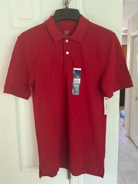 George Men GE Pique Polo Shirt XS 30-32 Red Mark Cotton Spandex NWT